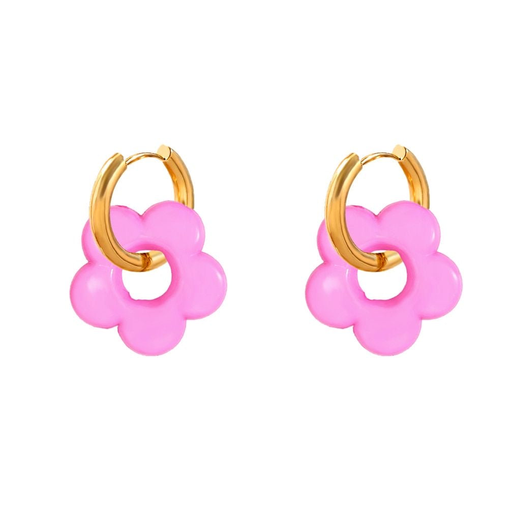 Boucles d’oreilles LILI AU SOLEIL ROSE