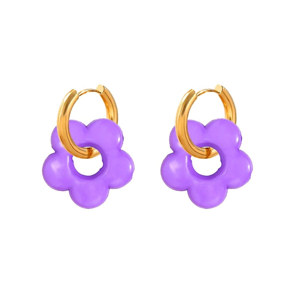 Boucles d’oreilles LILI AU SOLEIL MAUVE