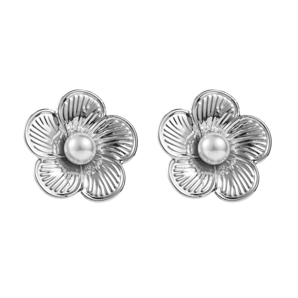 Boucles d’oreilles FLEUR ARGENTÉ