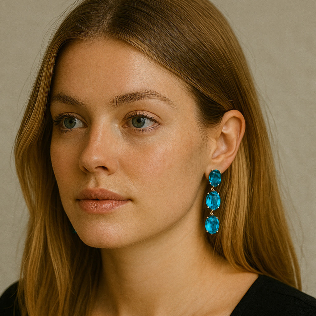 Boucles d’oreilles MOLY BLEUE