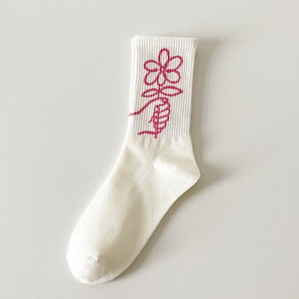 Chaussettes BOUQUET brodé