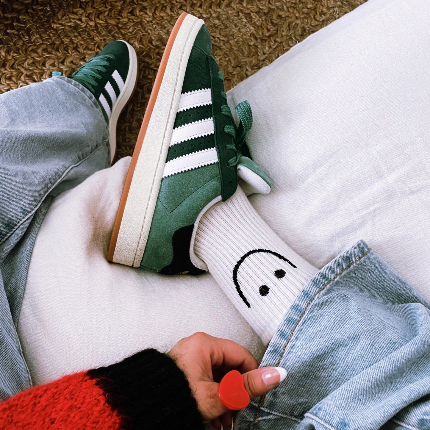 Chaussettes SMILE brodé