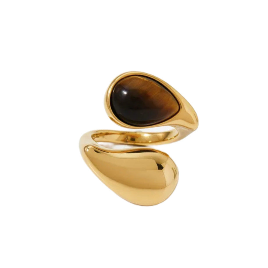 Bague GOUTE NACRE BRUNE