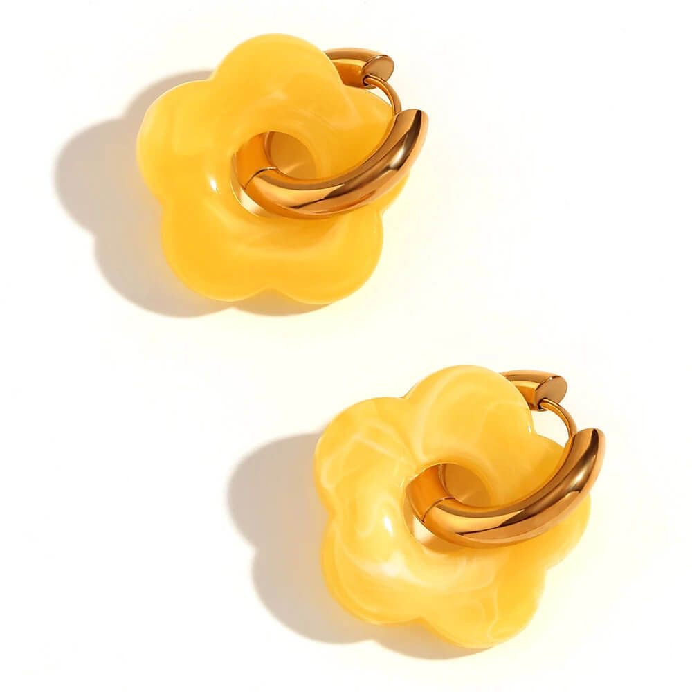Boucles d’oreilles FLORETTE JAUNE