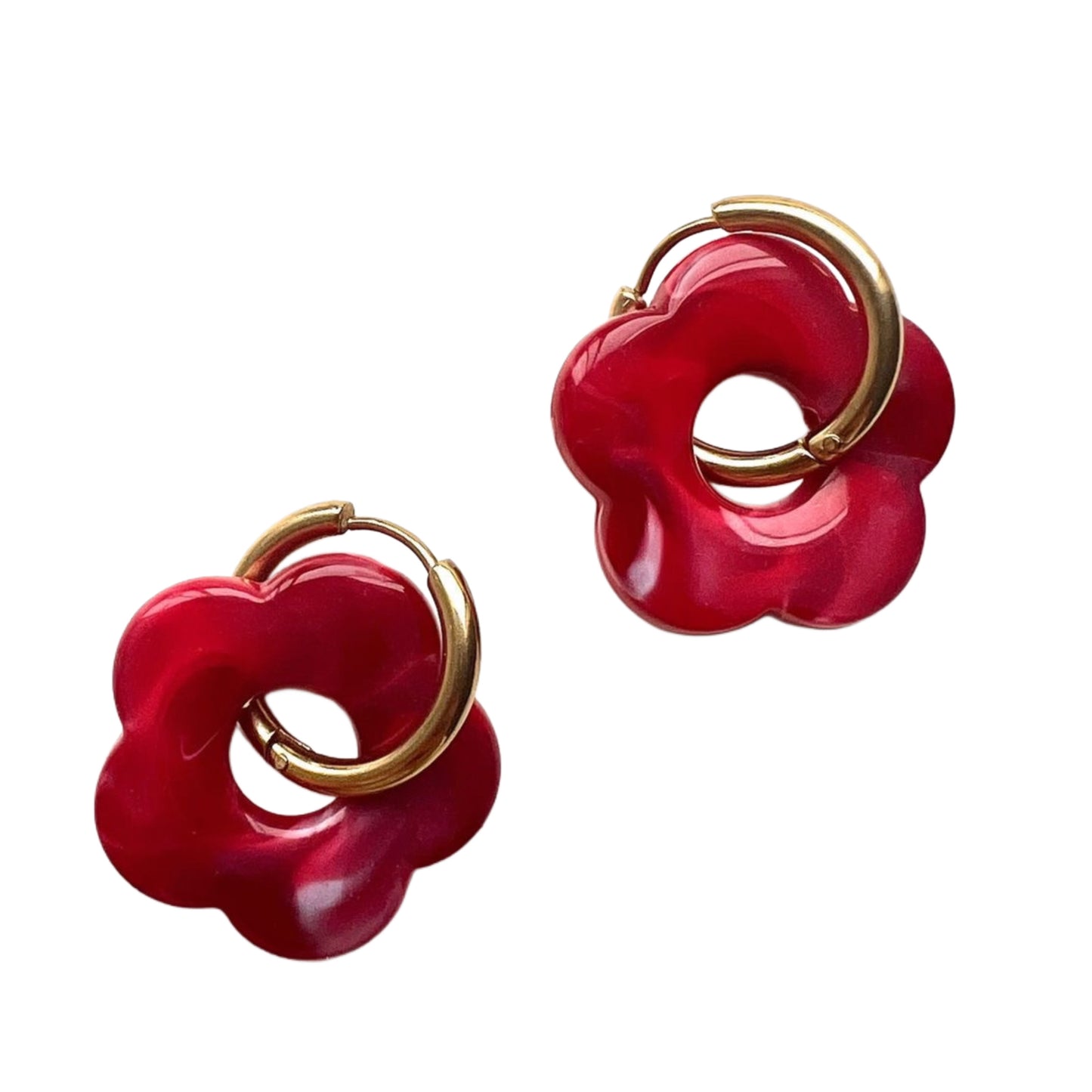 Boucles d’oreilles FLORETTE ROUGE