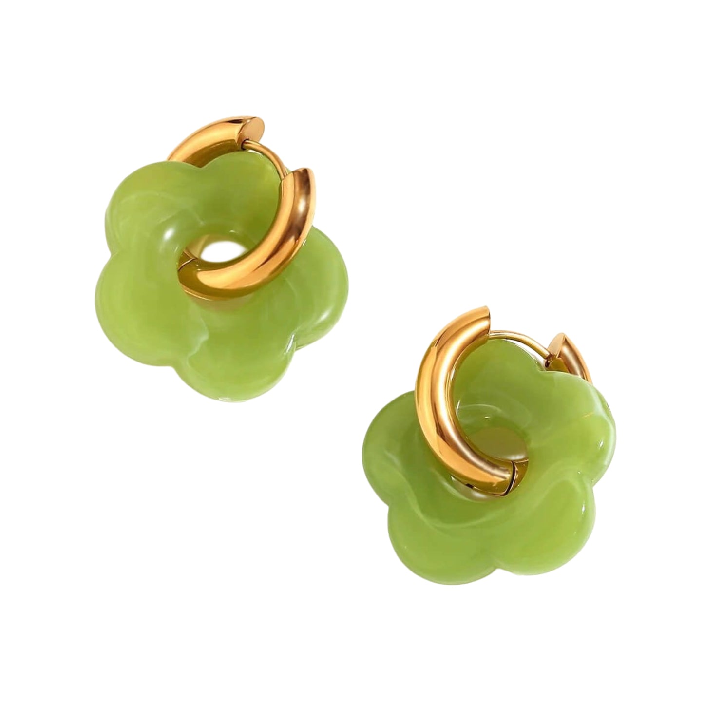 Boucles d’oreilles FLORETTE VERTE