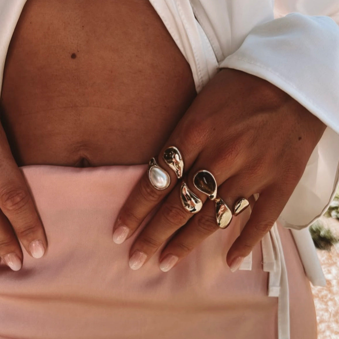 Bague GOUTE NACRE