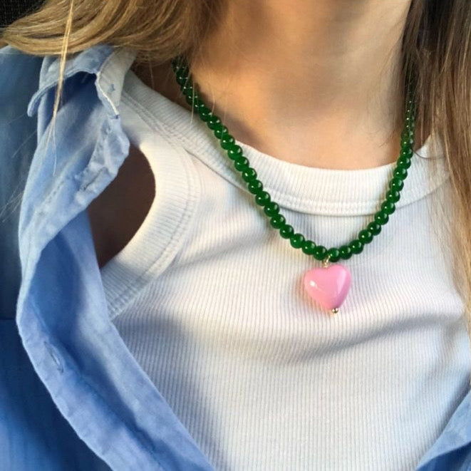 Collier HEART GREEN