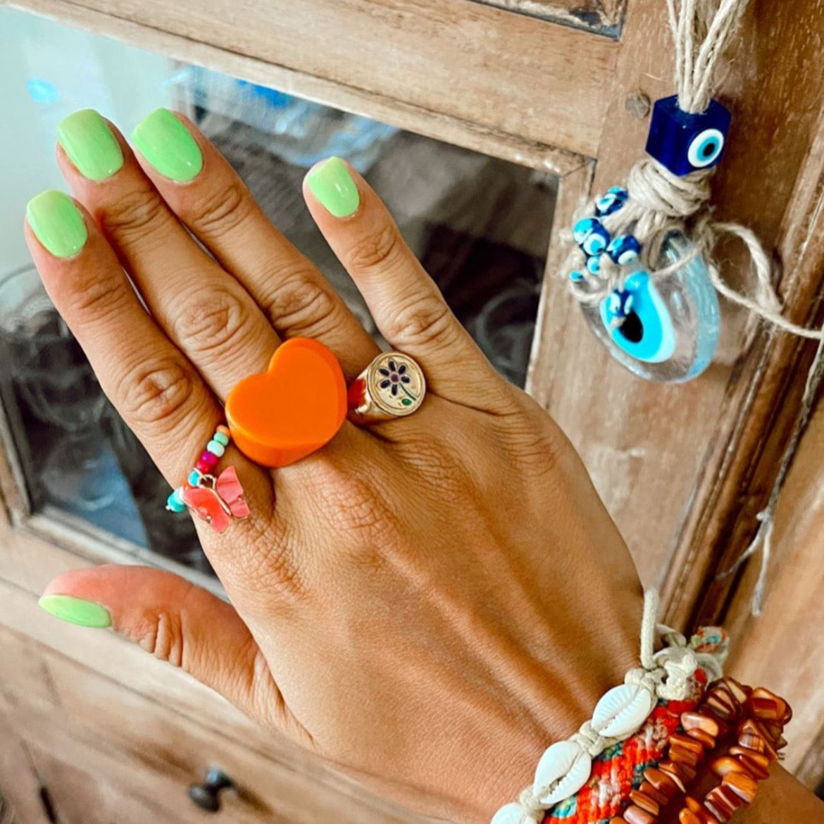 Bague COEUR ORANGE