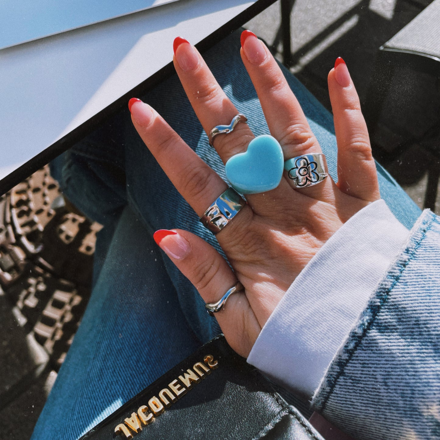 Bague COEUR BLEUE