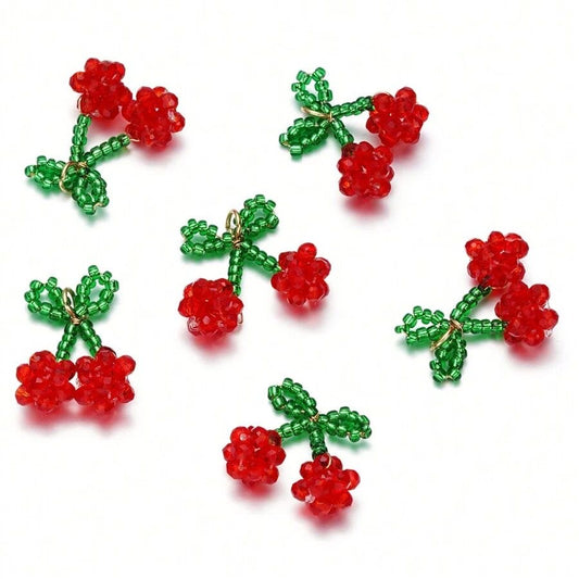 CHARMS CERISE EN PERLES