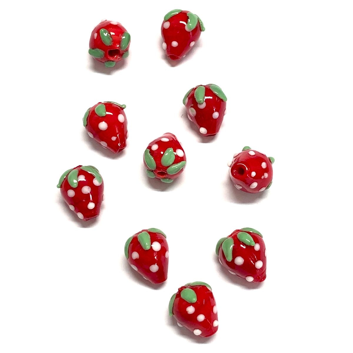 CHARMS FRAISE EN VERRE